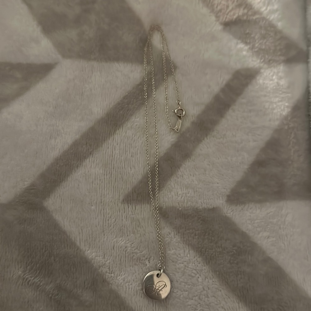 Tiffany & Co Circle “A” Necklace